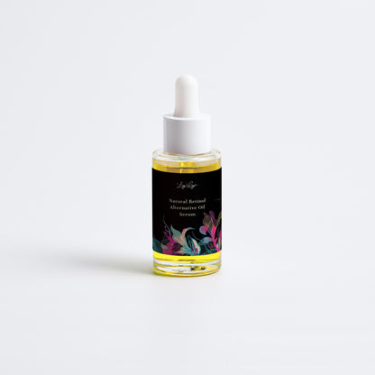 Bottle of natural alternative face serum with dropper on a white background