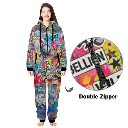 Miley Cyrus Pop-Art Street Art Adult Hooded Onesie