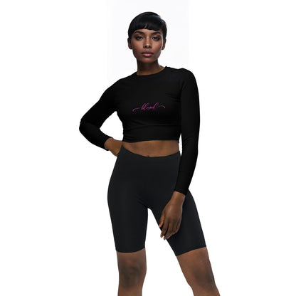 Minimalistic long-sleeve crop top