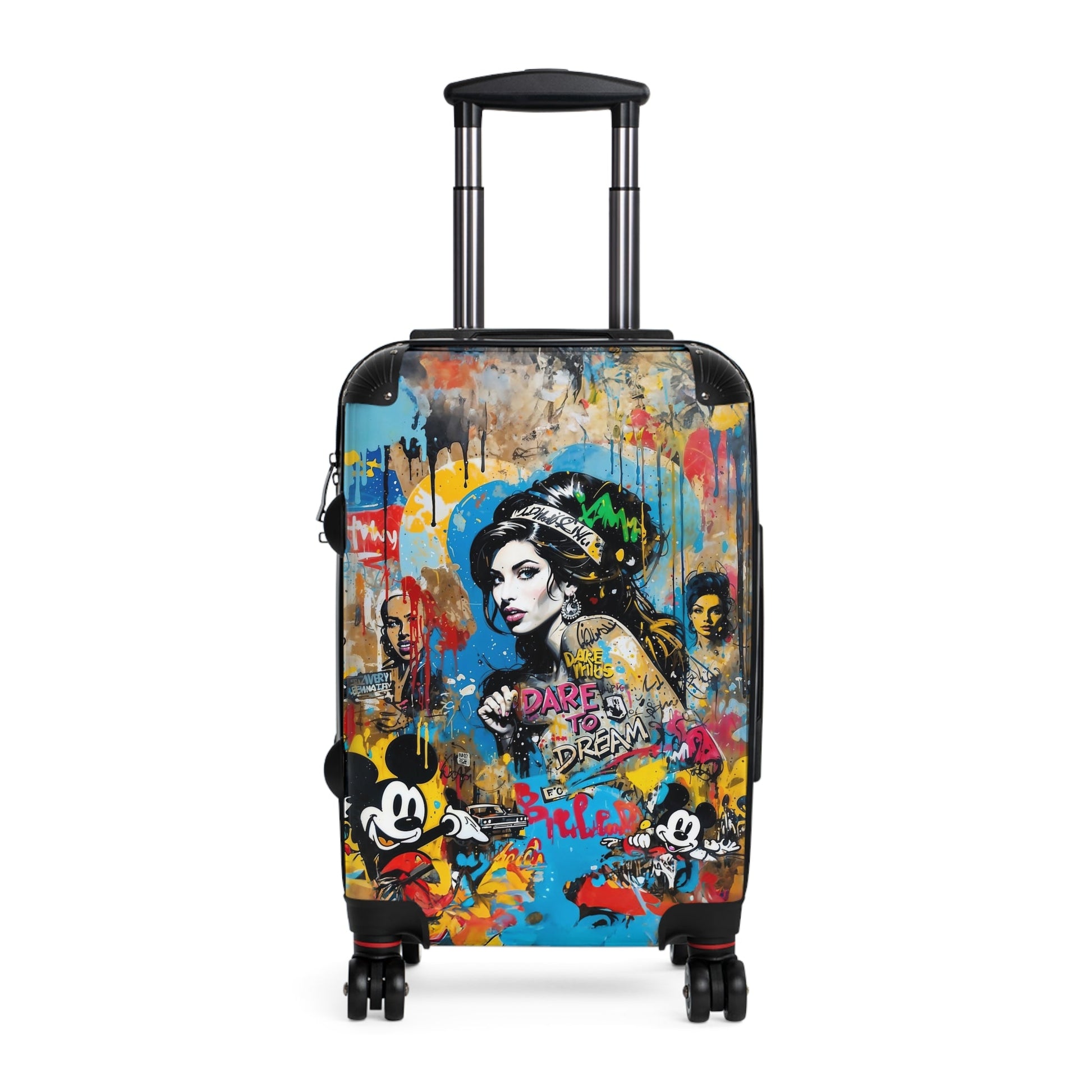 Amy Winehouse Portrait Graffiti Style Vibrant Colorful Illustration - Small / Black - Bags