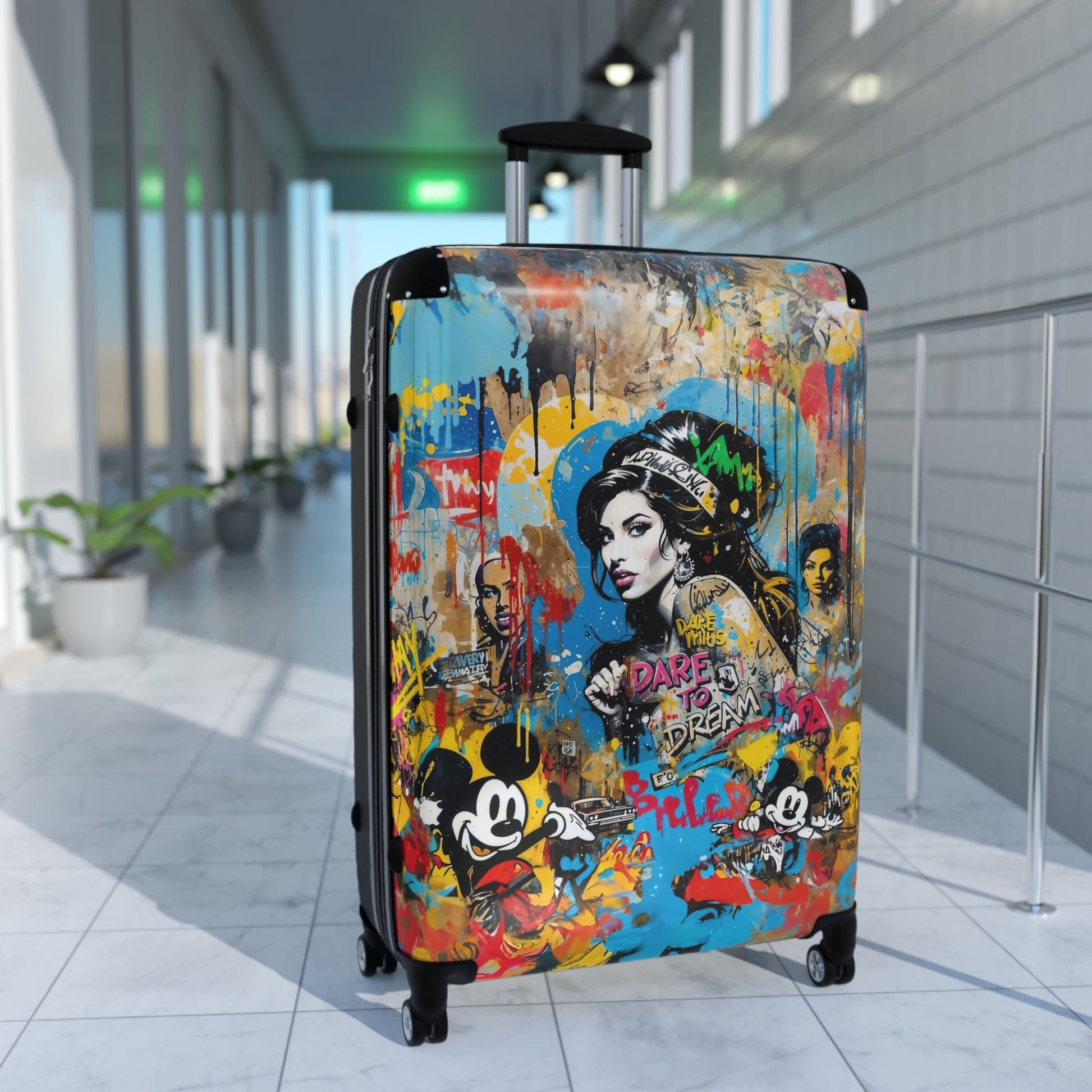 Amy Winehouse Portrait Graffiti Style Vibrant Colorful Illustration - Bags