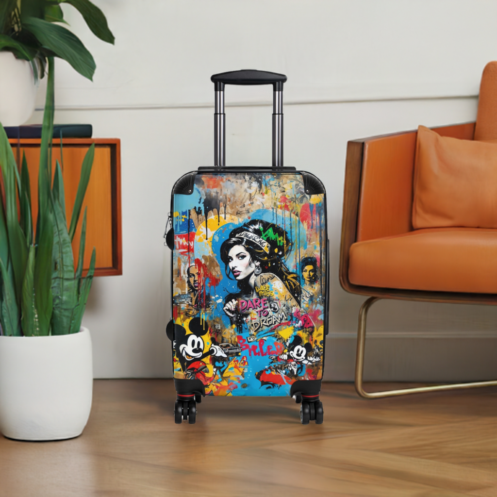 Amy Winehouse Portrait Graffiti Style Vibrant Colorful Illustration - Bags