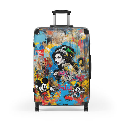 Amy Winehouse Portrait Graffiti Style Vibrant Colorful Illustration - Large / Black - Bags