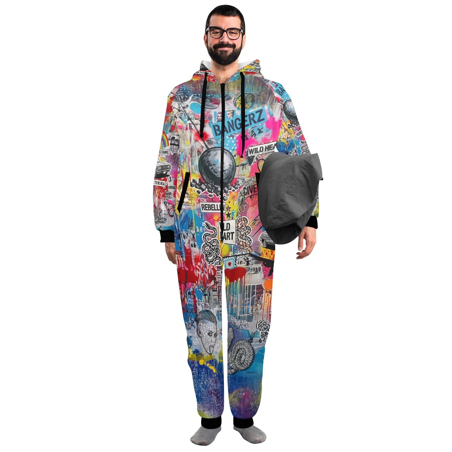 Miley Cyrus Pop-Art Street Art Adult Hooded Onesie