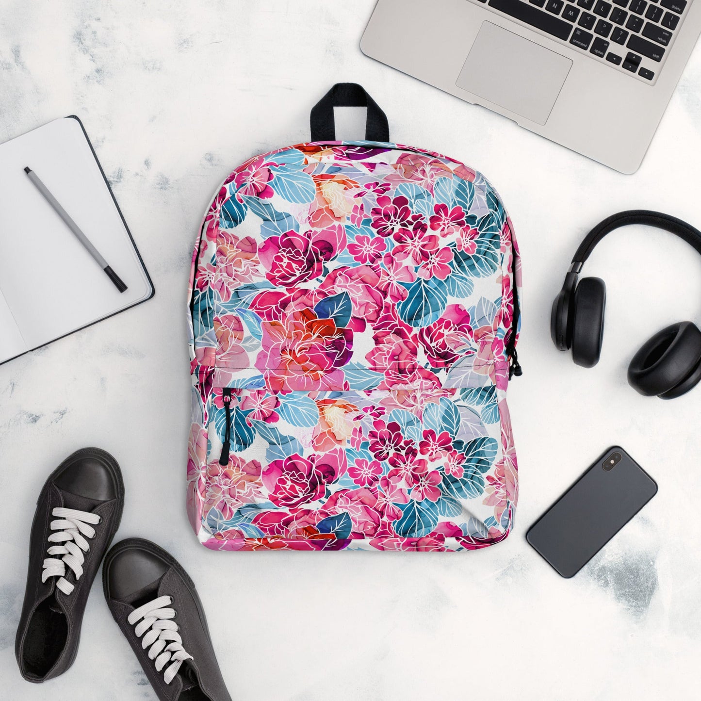 Backpack - Pink Flowers - Bags