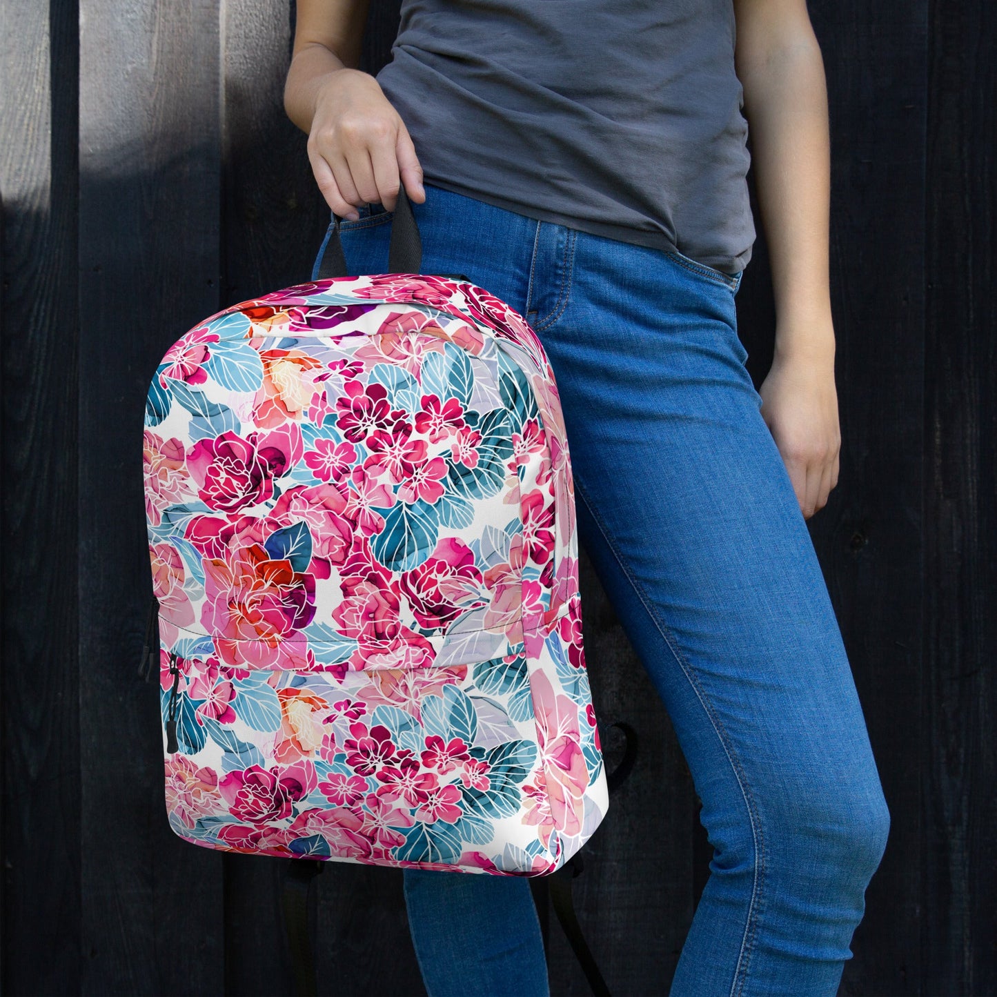 Backpack - Pink Flowers - Bags