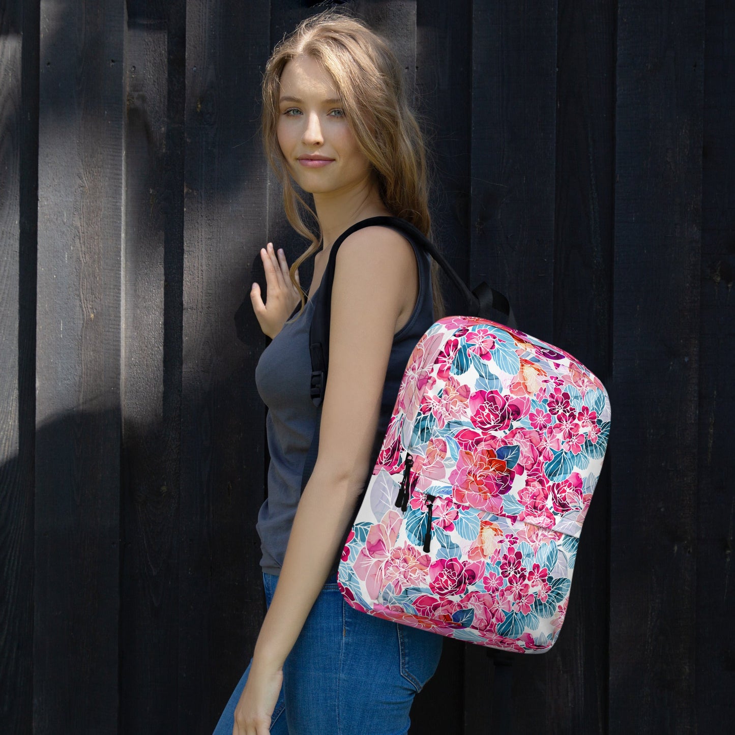 Backpack - Pink Flowers - Bags