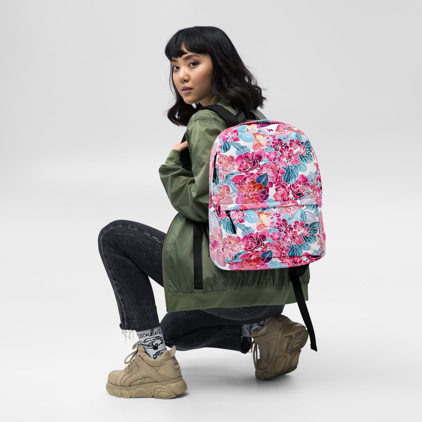 Backpack - Pink Flowers - Bags