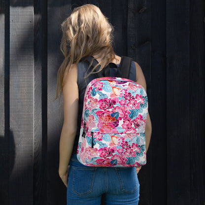 Backpack - Pink Flowers - Bags