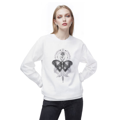 Ornamental Butterfly & Rose Art Sweatshirt