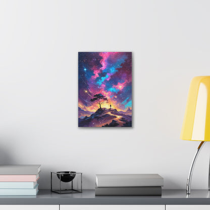 Canvas Wall Art- Cosmic Starry Night - 10’’ x 14’’ (Vertical) / 0.75’’ - Canvas