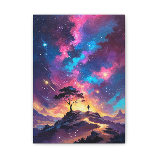 Canvas Wall Art- Cosmic Starry Night - Canvas