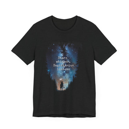 Capture the Cosmos: Celestial Forest Night T-Shirt - T-Shirt