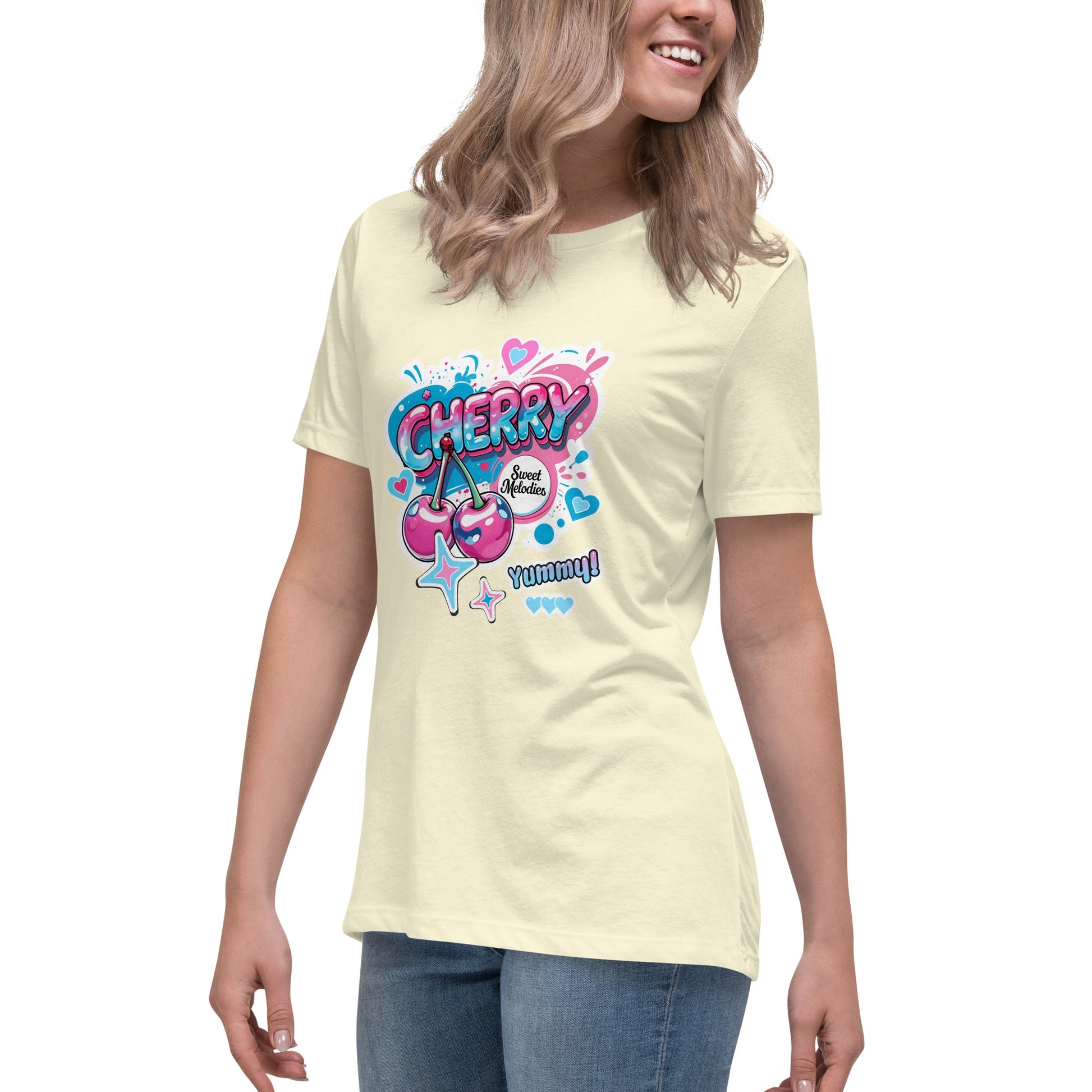 Cherry Cutecore Graphic Tee - Women’s T-Shirt - T-Shirt