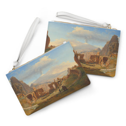 Clutch Bag - Roman Theater at Taormina Painting Print - One size - Bags