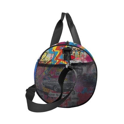 Wild Heart" Pop Art Graffiti Travel Duffel Bag