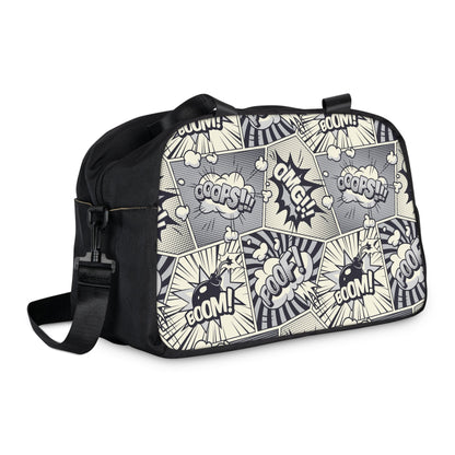 Fitness Handbag - Comic book pattern - 12.4’’ x 13.3’’ / Black - Bags