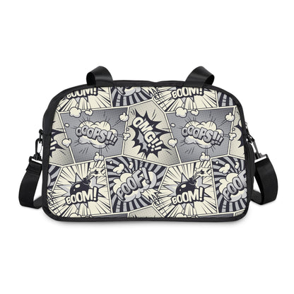 Fitness Handbag - Comic book pattern - 12.4’’ x 13.3’’ / Black - Bags