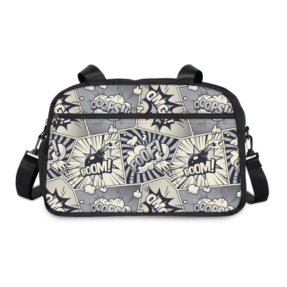 Fitness Handbag - Comic book pattern - 12.4’’ x 13.3’’ / Black - Bags