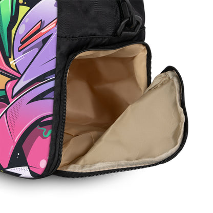 Fitness Handbag - Graffiti Groove - 12.4’’ x 13.3’’ / Black - Bags