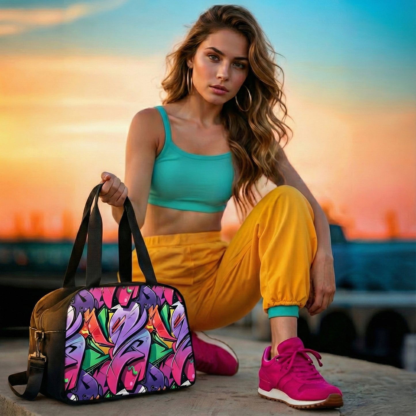 Fitness Handbag - Graffiti Groove