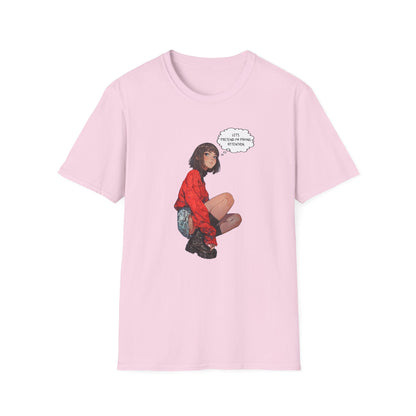 Graphic T-Shirt Let’s Pretend Speechbubble Comics Style - S / Light Pink - T-Shirt