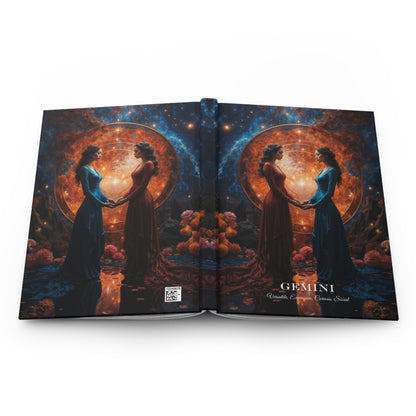 Hardcover Journal Matte - Gemini Zodiac Sign Astrology Diary Notebook A5 - Journal - Paper products