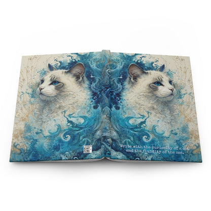 Hardcover Journal Matte - Waves and Whiskers A5 - Journal - Paper products