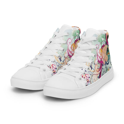 High top canvas shoes - Floral Ornaments - Shoes