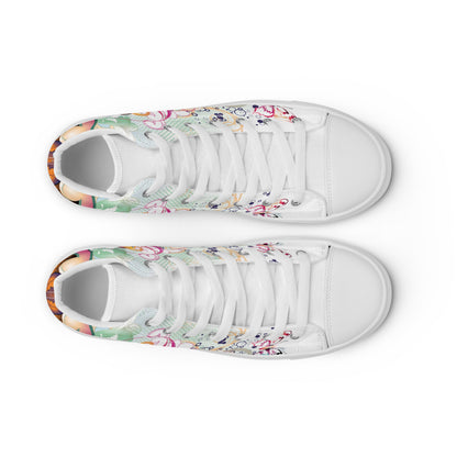 High top canvas shoes - Floral Ornaments - Shoes