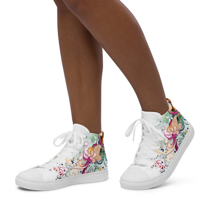 High top canvas shoes - Floral Ornaments - Shoes