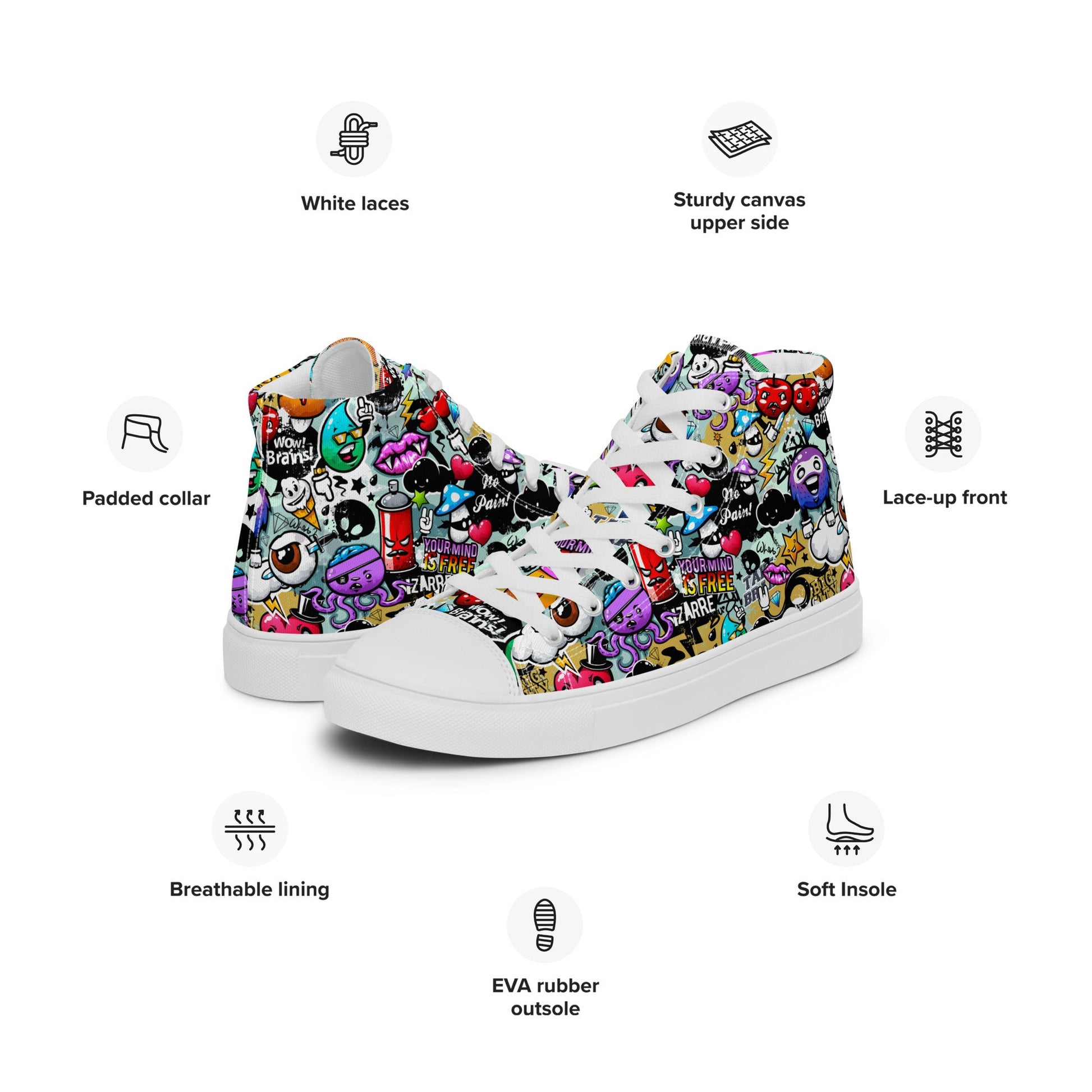 High top canvas shoes - Grafitti - Shoes