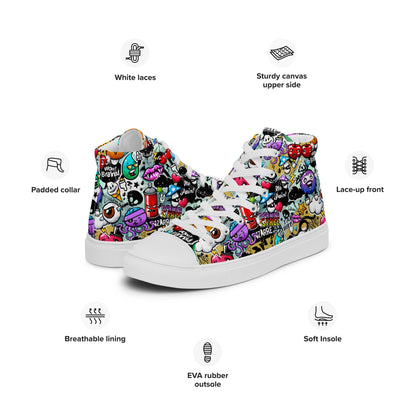 High top canvas shoes - Grafitti - Shoes