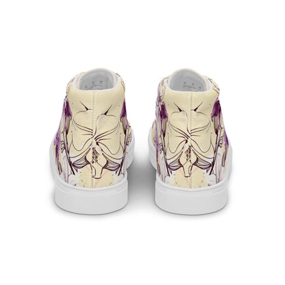 High top canvas shoes - Orchid flower - Shoes