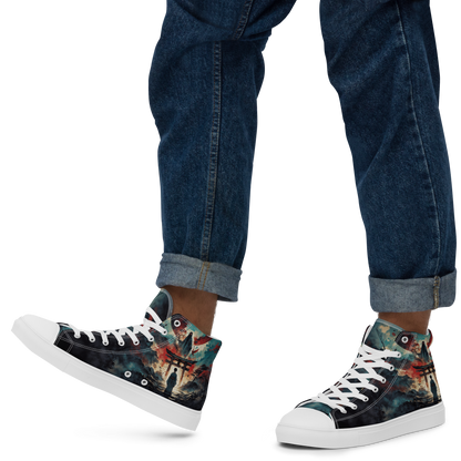 High Top Canvas Shoes- Samurai Spirit - Shoes