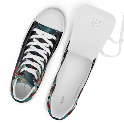 High Top Canvas Shoes- Samurai Spirit - Shoes
