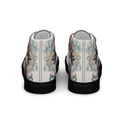 Unisex high top canvas shoes - Two Dragons