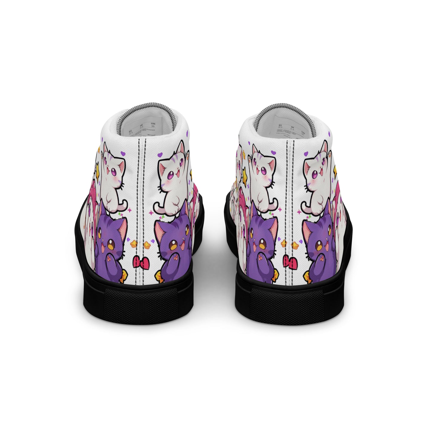 Unisex High top canvas shoes - Cute Cats