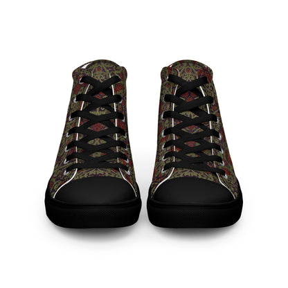 Unisex high top canvas shoes - Dark Ornament