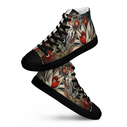 Women’s Floral High-Top Canvas Sneakers