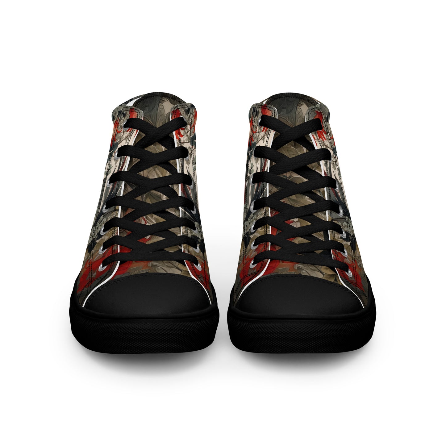 Women’s Floral High-Top Canvas Sneakers