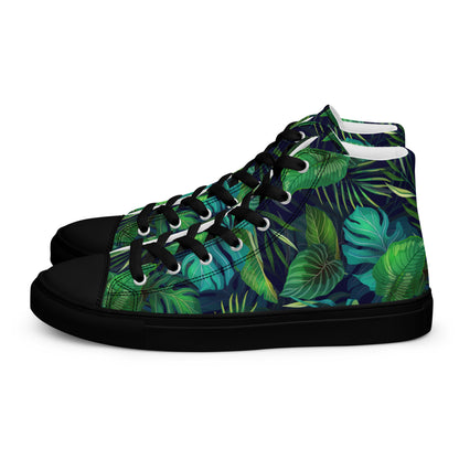 Unisex high top canvas shoes - Tropical