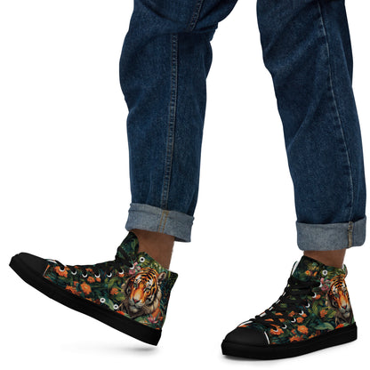 Tiger & Jungle High-Top Canvas Shoes
