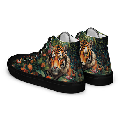 Tiger & Jungle High-Top Canvas Shoes