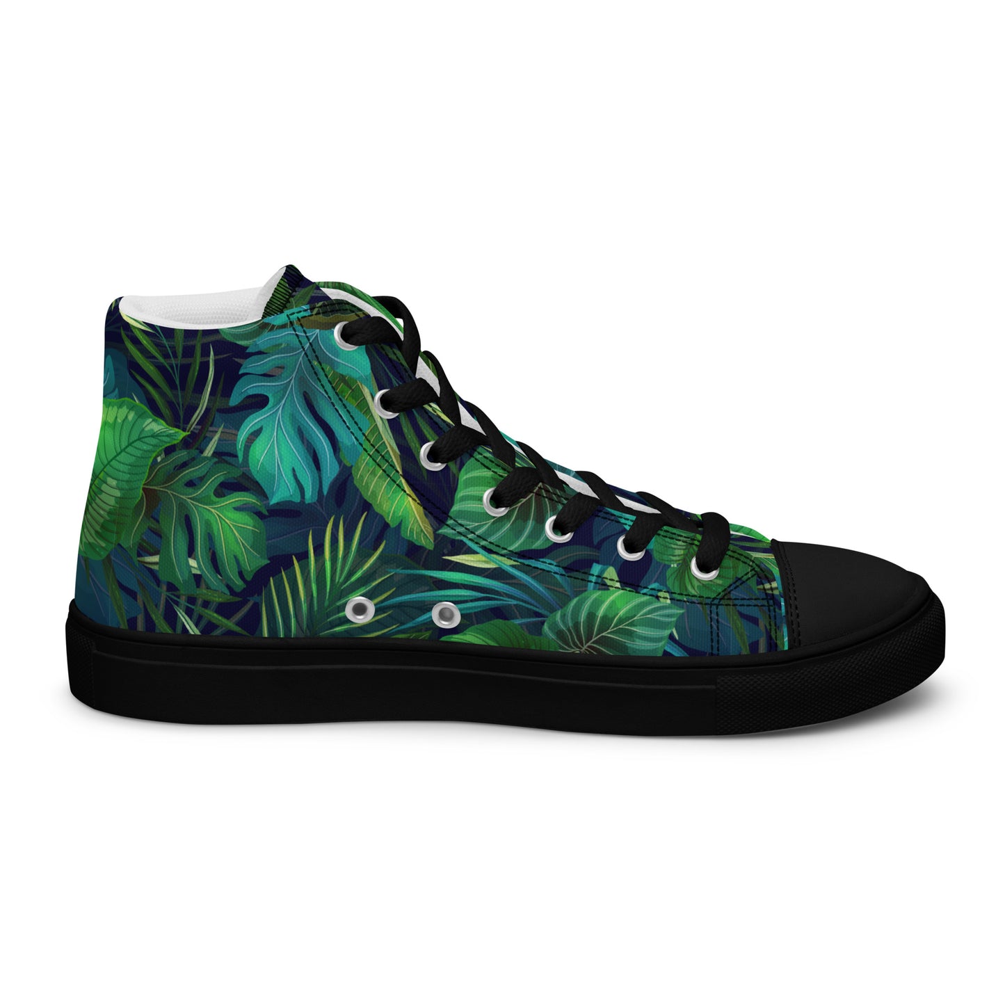 Unisex high top canvas shoes - Tropical