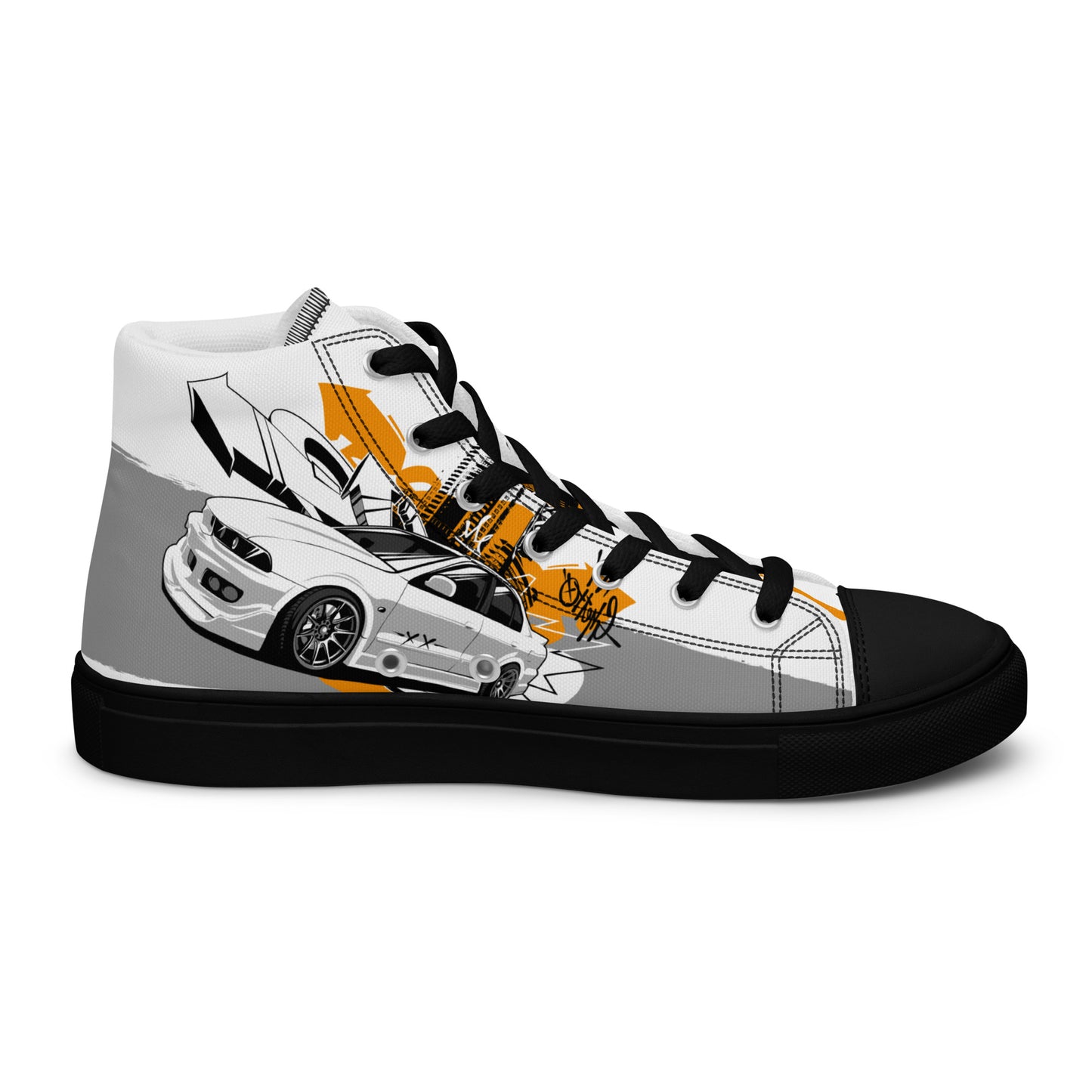 Men’s high top canvas shoes -Racing car