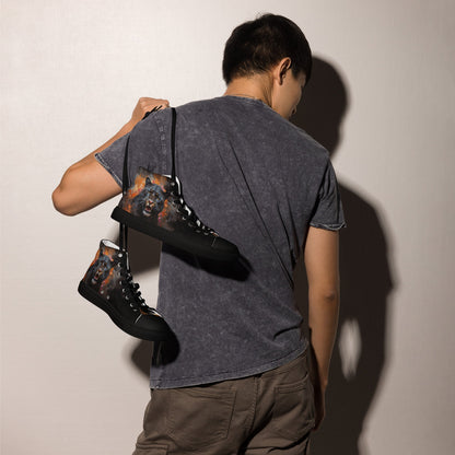 Men’s high top canvas shoes - BLack Panther - Shoes
