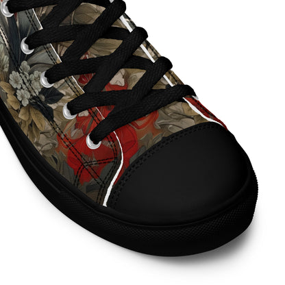 Women’s Floral High-Top Canvas Sneakers