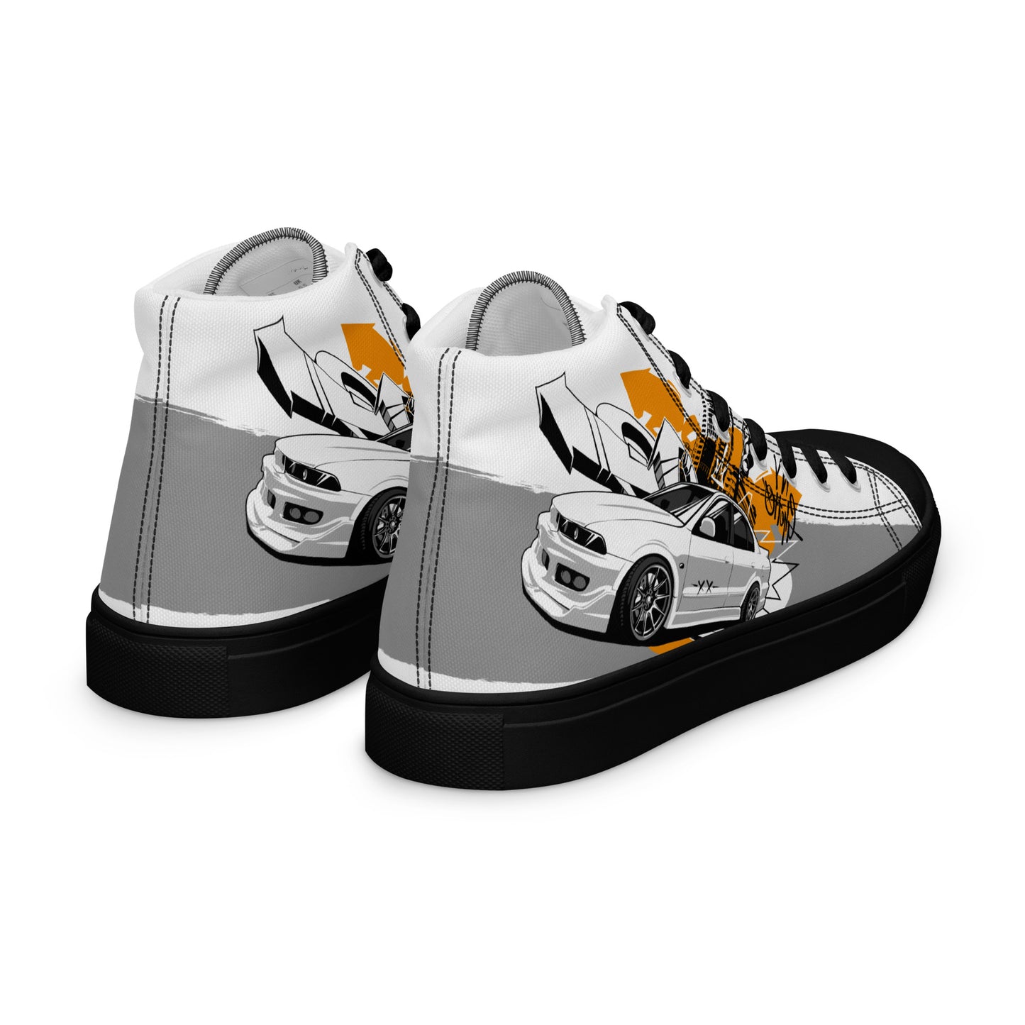 Men’s high top canvas shoes -Racing car