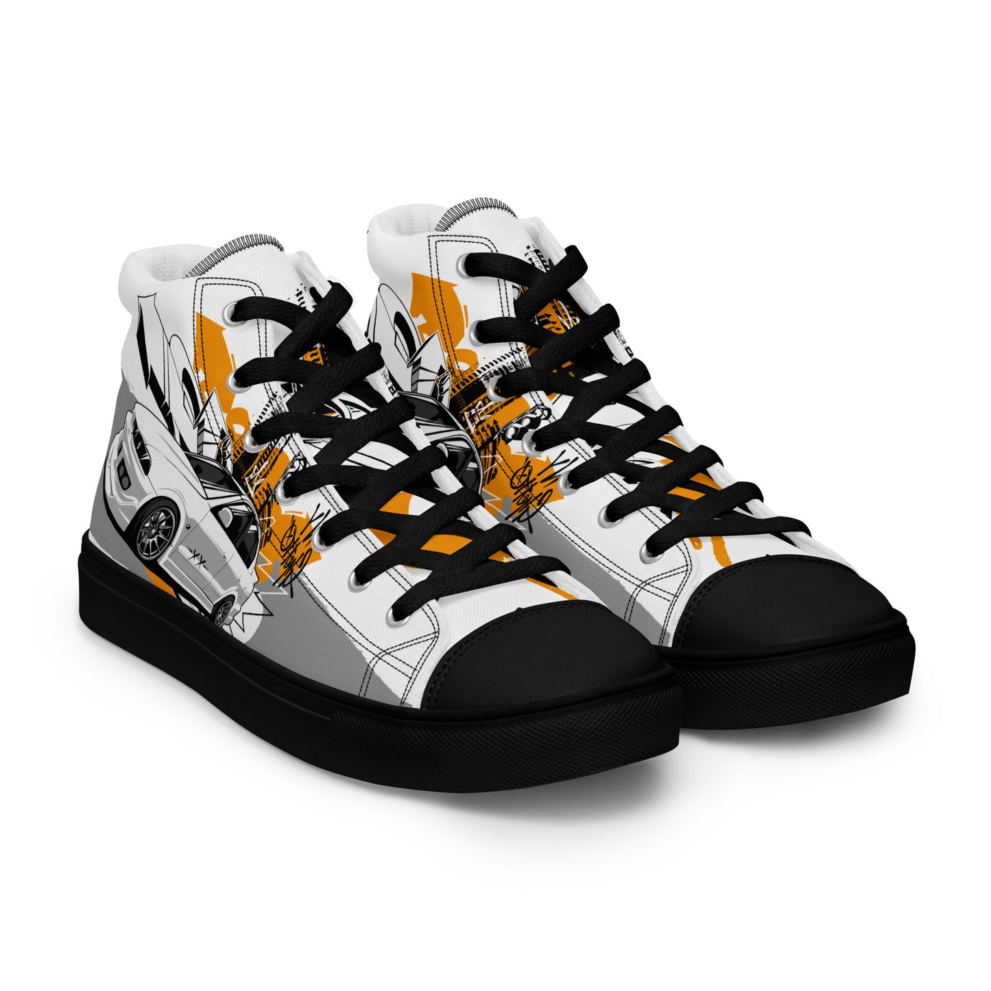 Men’s high top canvas shoes -Racing car